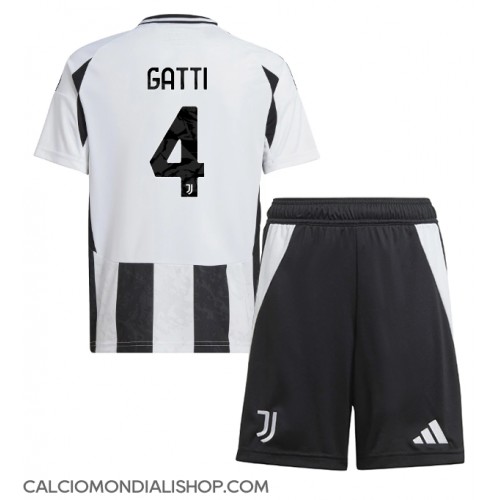 Maglie da calcio Juventus Federico Gatti #4 Prima Maglia Bambino 2024-25 Manica Corta (+ Pantaloni corti)